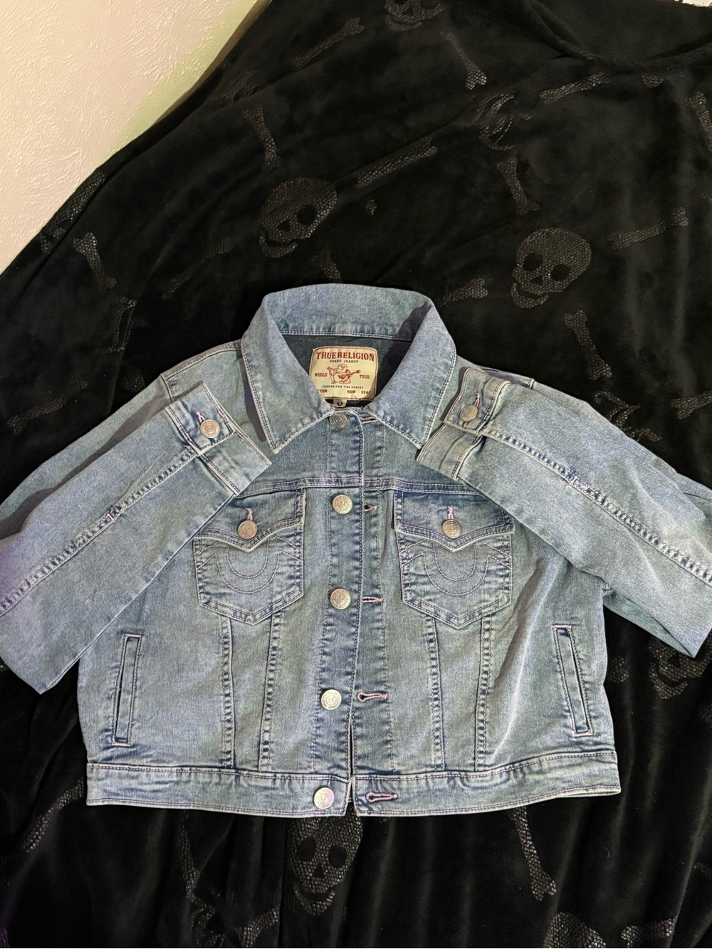 True Religion Light Wash Kids Denim Jacket